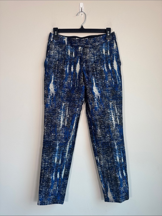 Stella McCartney Pants - Stella McCartney Straight Leg Trouser in Blue/Black - 36 / US 6